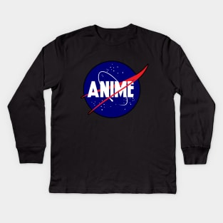 Anime Nasa Logo Kids Long Sleeve T-Shirt